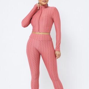 Mauve honeycomb two piece active set